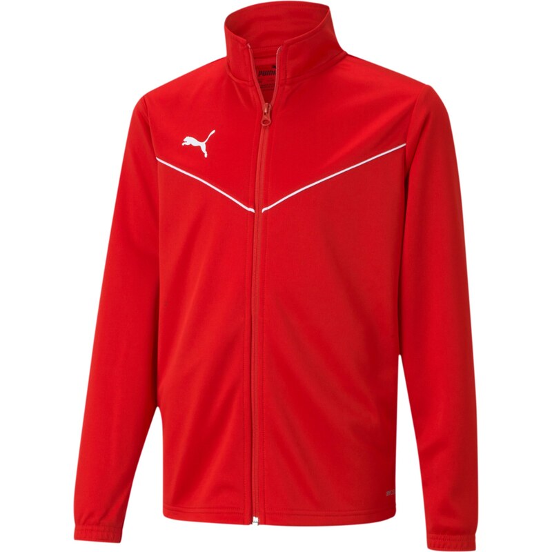 PUMA Športová bunda TeamRise červená / biela 67749786