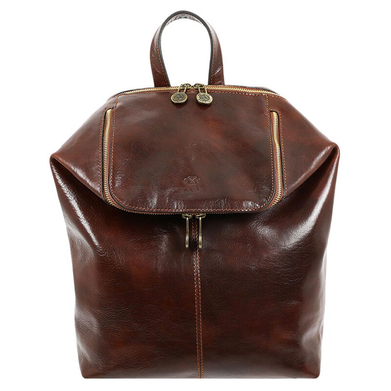 Glara Veľký mestský kožený batoh Premium 38039618