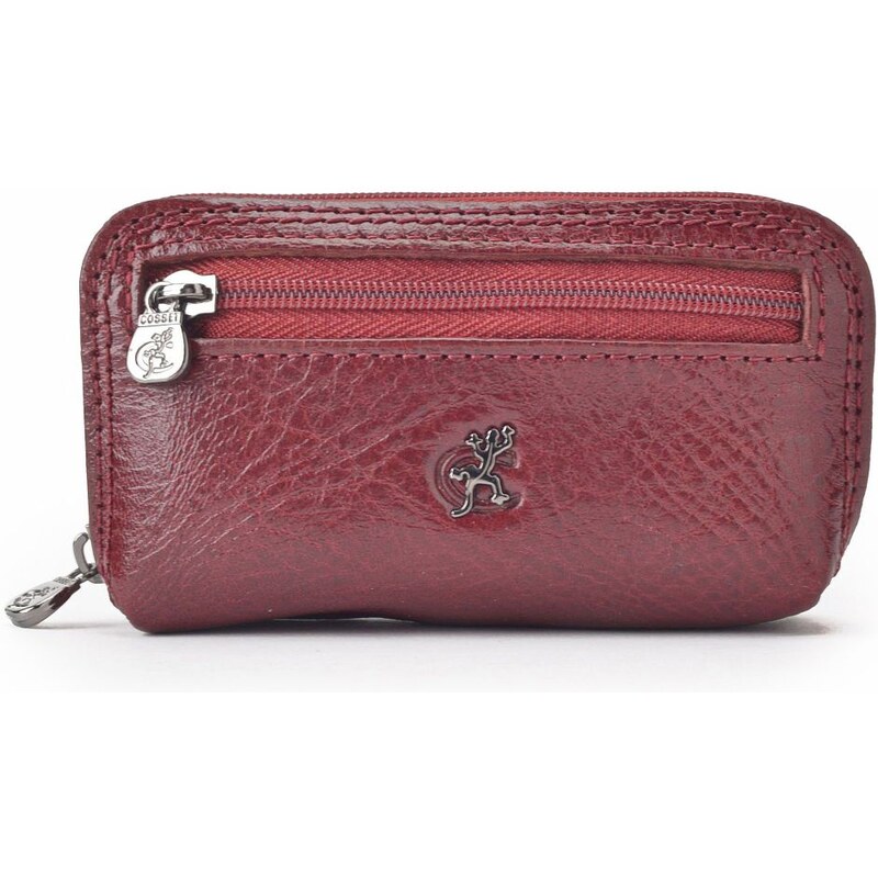 Kožená kľúčenka Cosset vínová 4475 Komodo BO 64019692