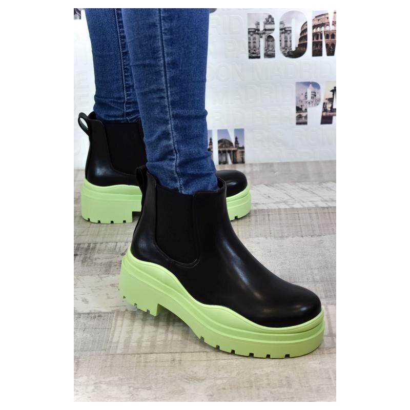 JOHN-C Dámske čierne členkové čižmy MARTY 29760746