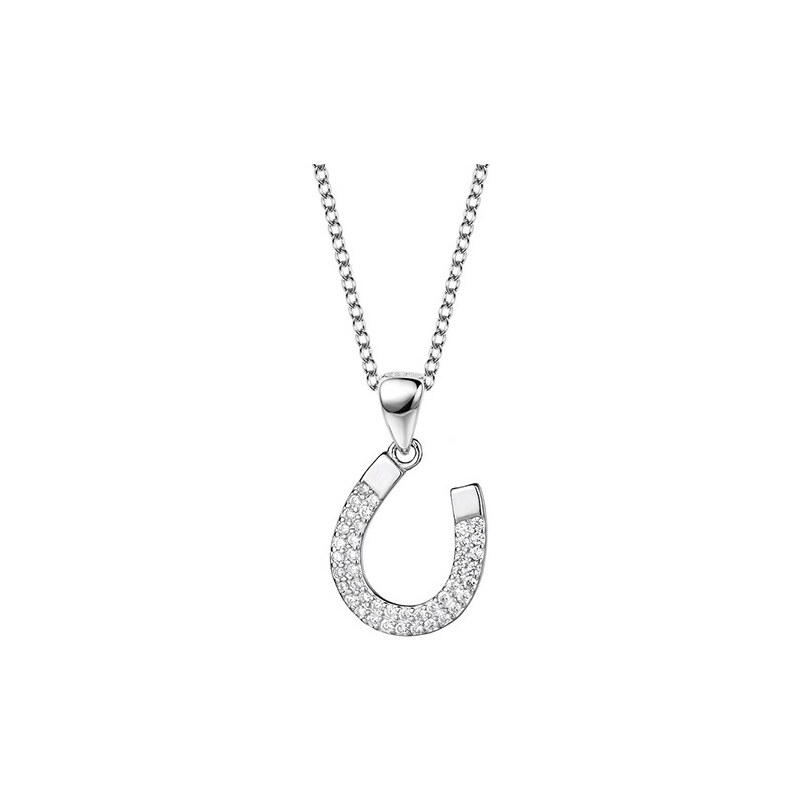 Emporial strieborný rhodiovaný náhrdelník Trblietavá podkova pre 66464733