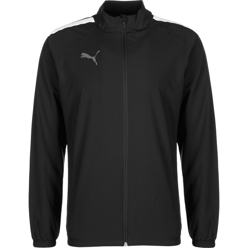 PUMA Tréningová bunda TeamLiga sivá / čierna / biela 67728296