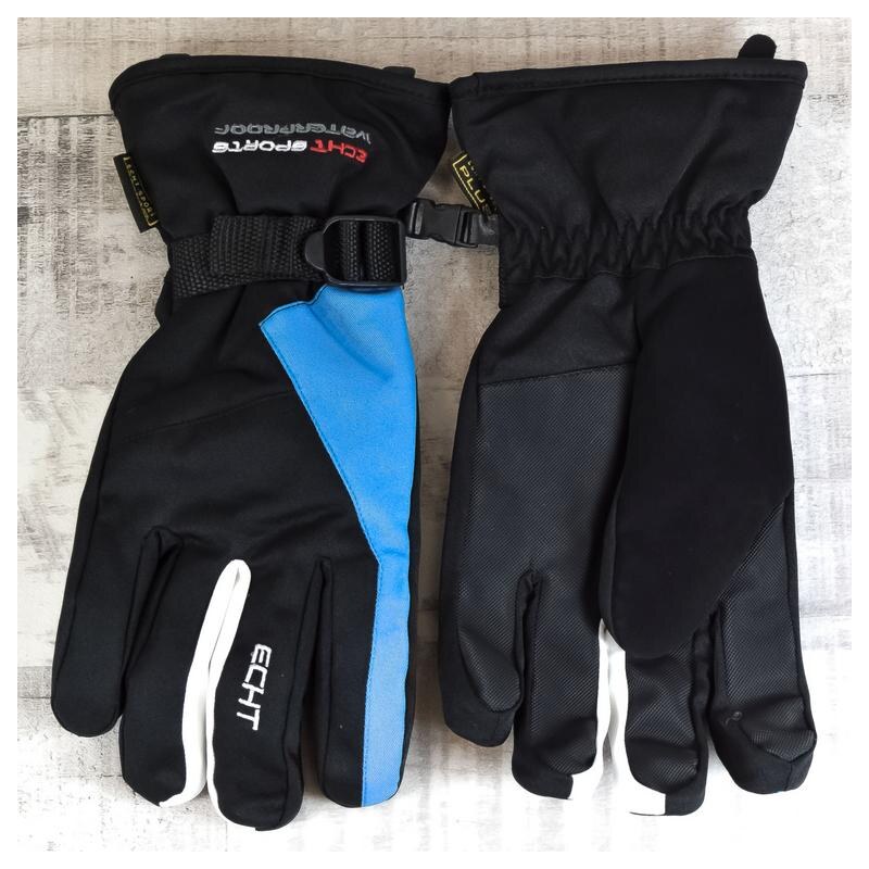 ECHT Pánske čierno-modré rukavice SKI 29793422
