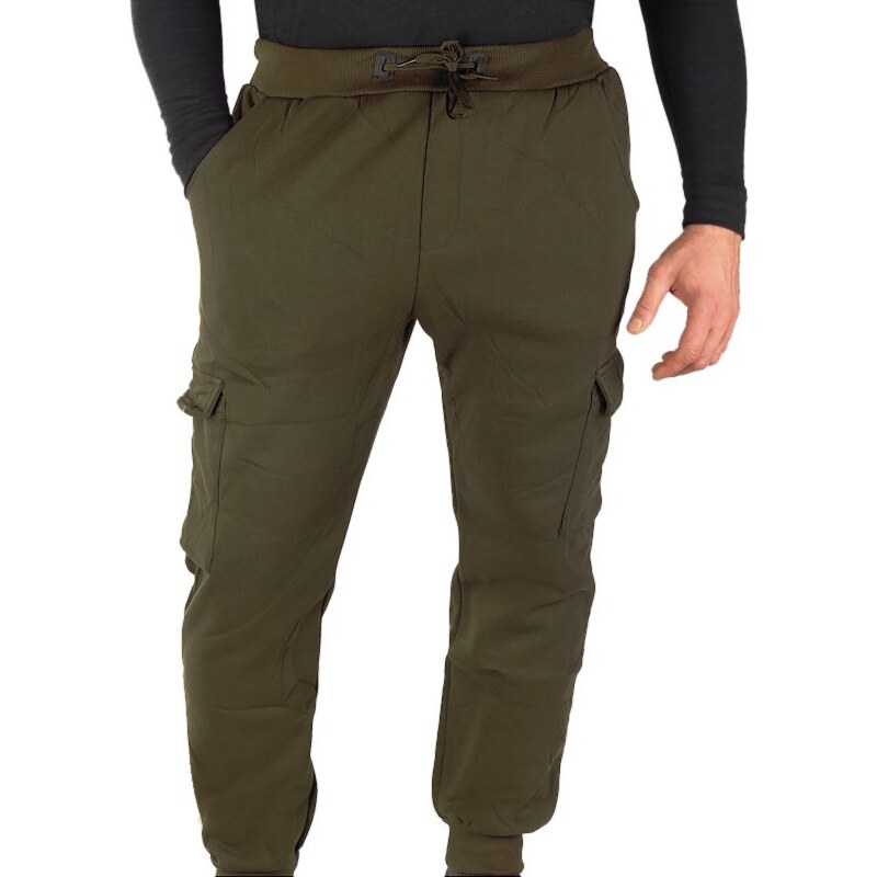 Pánske tepláky Loshan zateplené zelené 9101-87 29795682