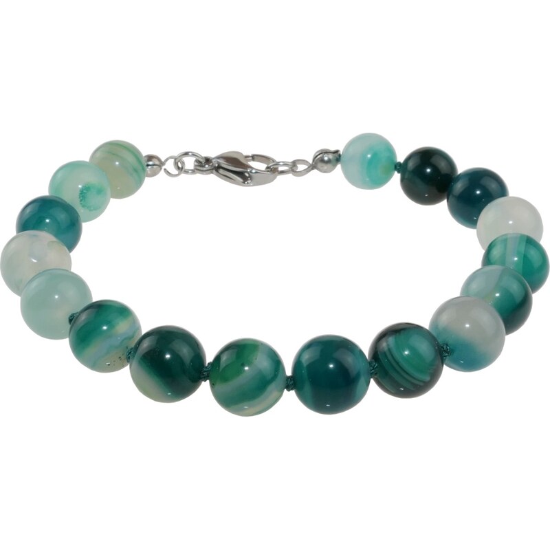 Alexis Marten Náramok z polodrahokamu Achát pruhovaný zelený 8 mm - 66888608