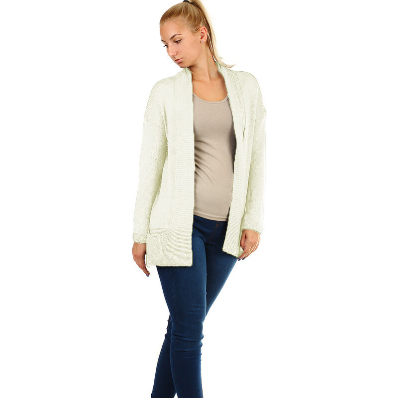 Glara Pletený kardigán s vreckami 35131829