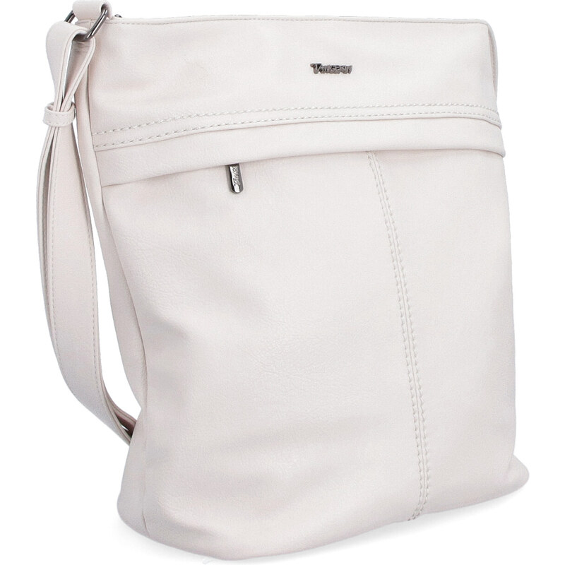 Kabelka zo syntetickej kože crossbody Tangerin béžová 8001 K 64019633