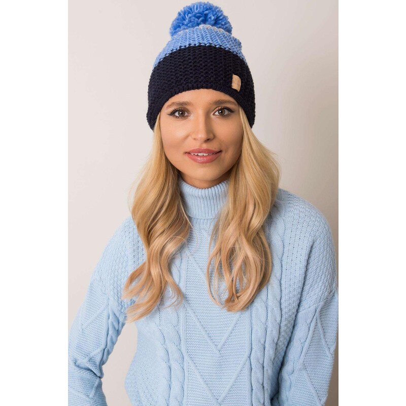 MladaModa Trojfarebná dámska čiapka s brmbolcom model 1859 námornícka 28090217