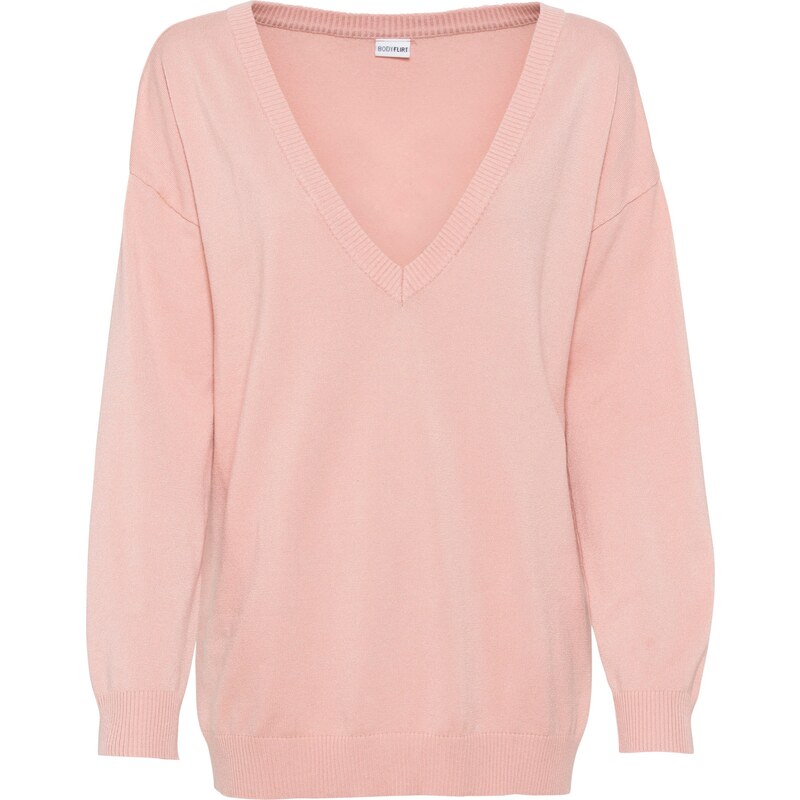 bonprix Pulóver oversize, z viskózového mixu, farba ružová 44733951