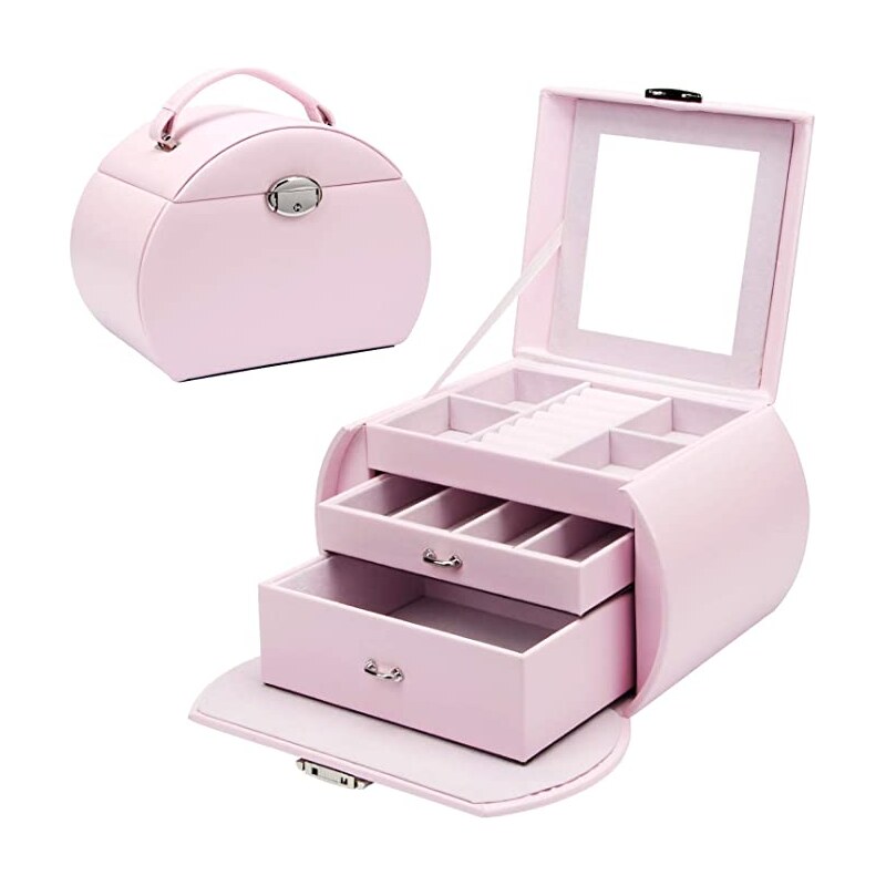 Troli Ružová luxusná šperkovnica kufrík 66580627