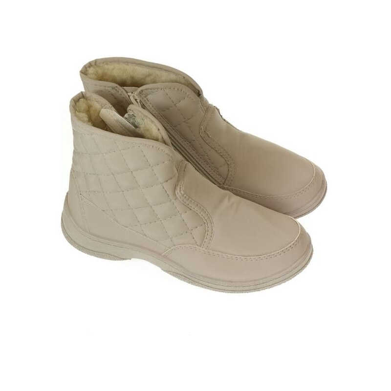 JOHN-C Dámske béžové členkové čižmy E-LUX 29818066