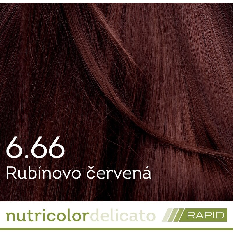 BIOKAP Nutricolor Delicato RAPID Farba na vlasy Rubínovo červená 6.66 - BIOKAP