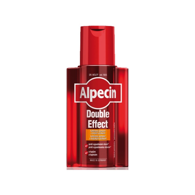 ALPECIN Double Effect Kofeínový šampón pre mužov proti lupinám a vypadávaniu vlasov 200ml - Alpecin