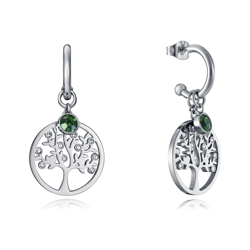 Viceroy Oceľové kruhové náušnice s príveskami 2v1 Kiss 15104E01000 66583411