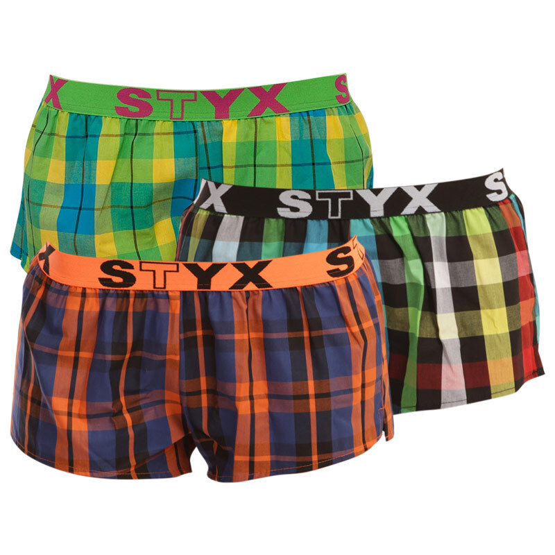 3PACK dámske trenky Styx športová guma viacfarebné (T8132628) 29838648