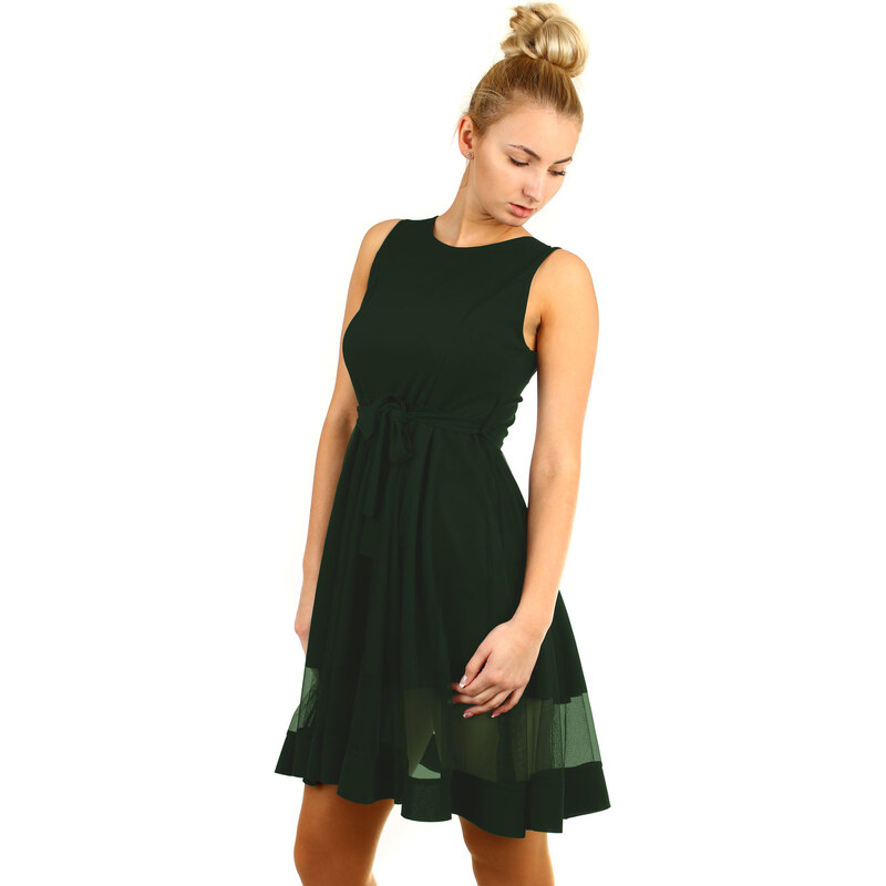 Glara Krátke spoločenské šaty s tylom 31073078