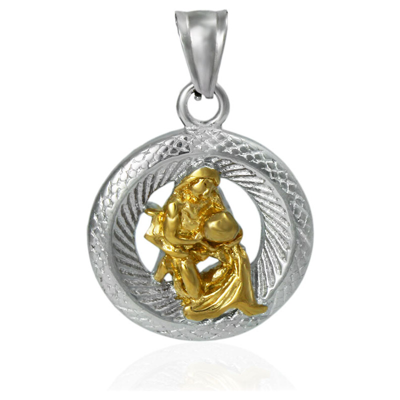BM Jewellery Prívesok znamení zverokruhu vodnár z chirurgickej ocele 31318926