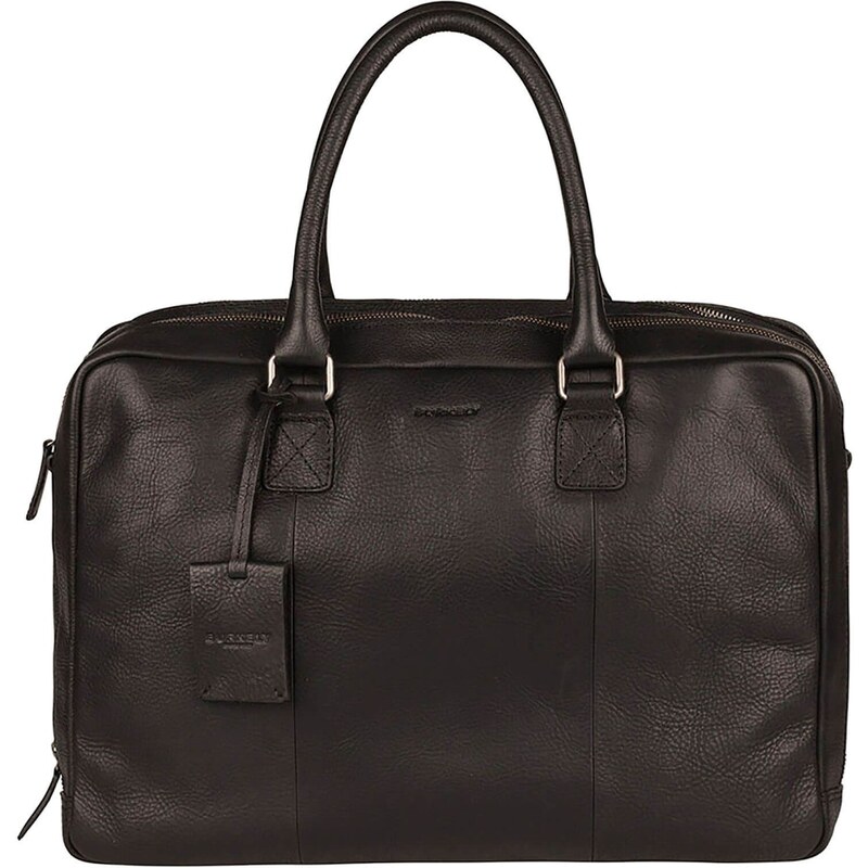 Kožená taška na notebook Burkely Tonny - čierna 29856035