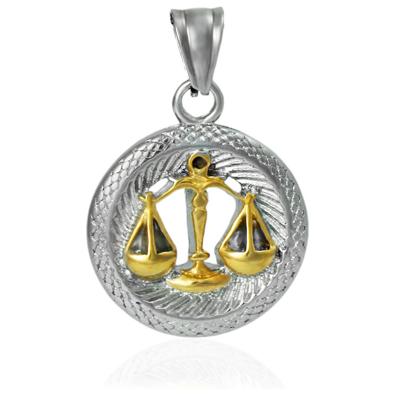 BM Jewellery Prívesok znamení zverokruhu váhy z chirurgickej ocele 31318929