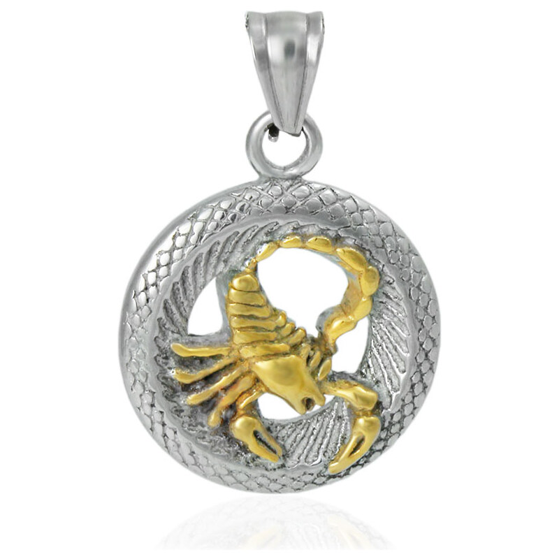 BM Jewellery Prívesok znamení zverokruhu škorpión z chirurgickej ocele 31318934