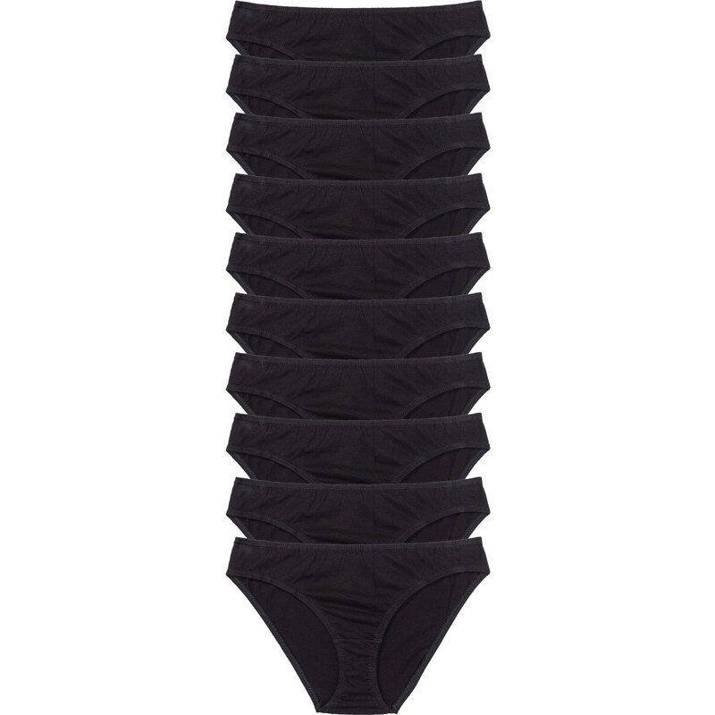 bonprix Nohavičky (10 ks), farba čierna 44740900