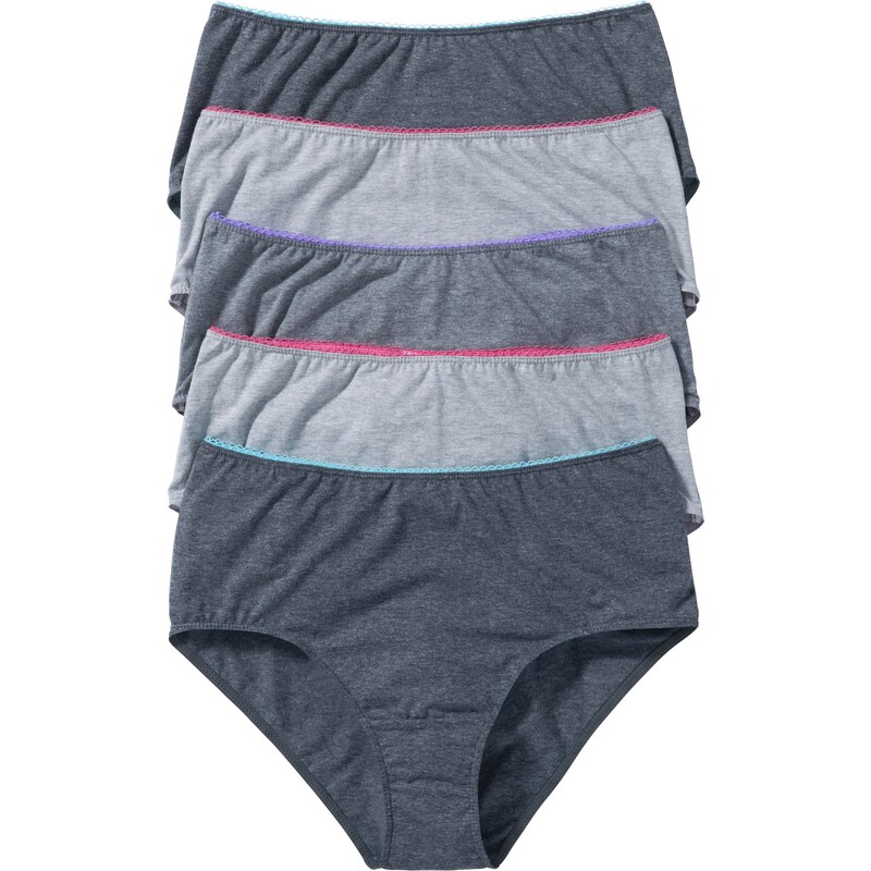 bonprix Maxi nohavičky (5 ks), farba šedá 44741601