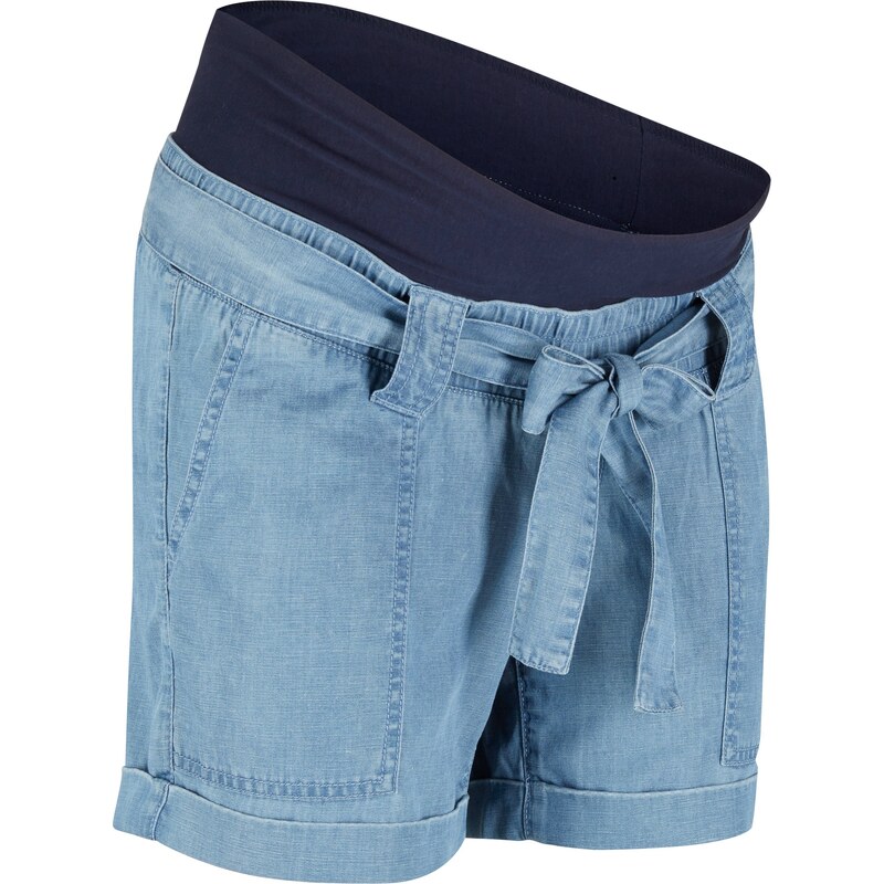 bonprix Materské plátené šortky s lyocellom a plátnom, farba modrá 44749258