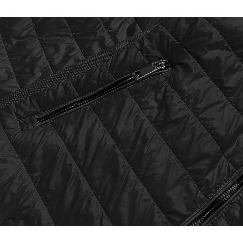 Jejmoda Tenká dámska jarná bunda MODA7013 čierna