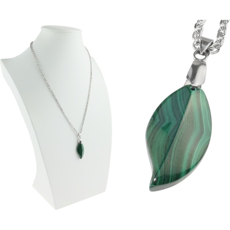 CITY STORM Retiazka s príveskom list z polodrahokamu malachit 66889241