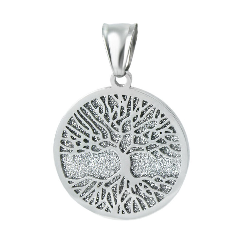 BM Jewellery Prívesok strom života z chirurgickej ocele so zirkónmi 31319070