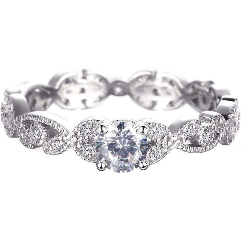 Emporial strieborný rhodiovaný prsteň Princeznin klenot 41501736