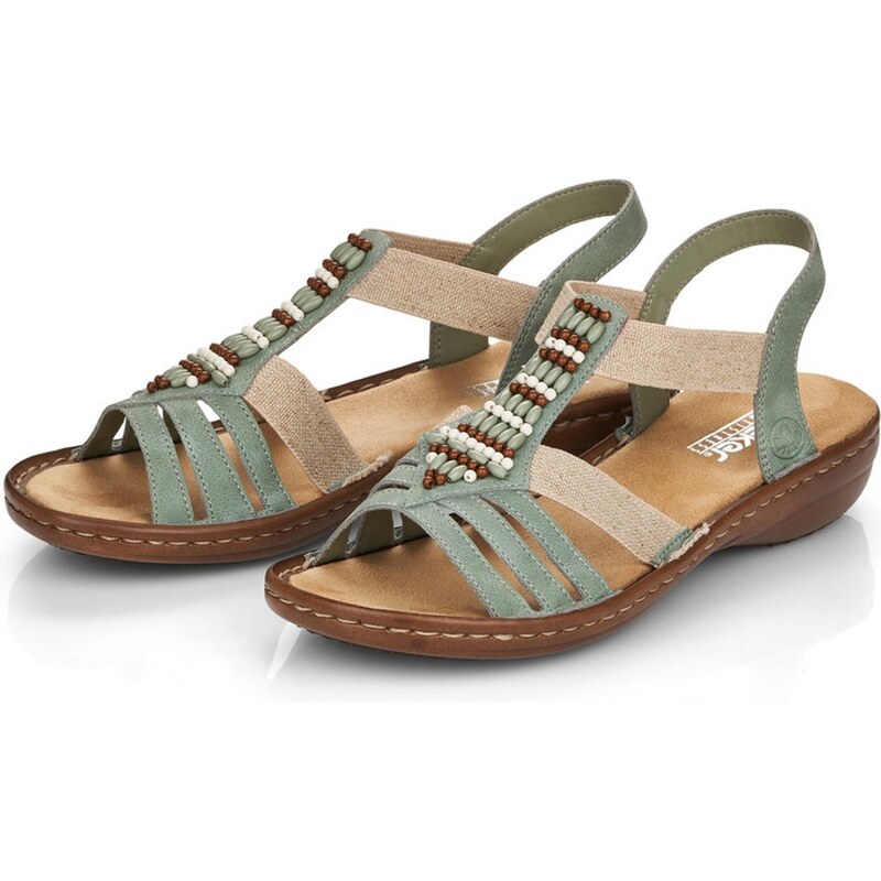 Dámske sandále RIEKER 60851-52 zelená S4