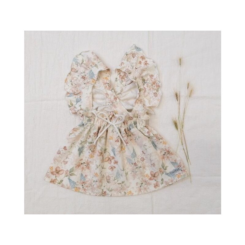 ZuMa Style Dievčenská sukňa s odnímateľnými trakmi - 98, Kvietkovaná