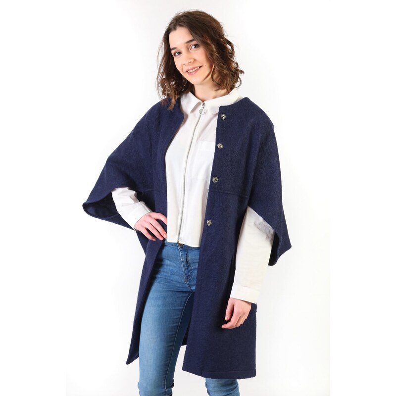 Glara Dámske vlnené pončo 30103394