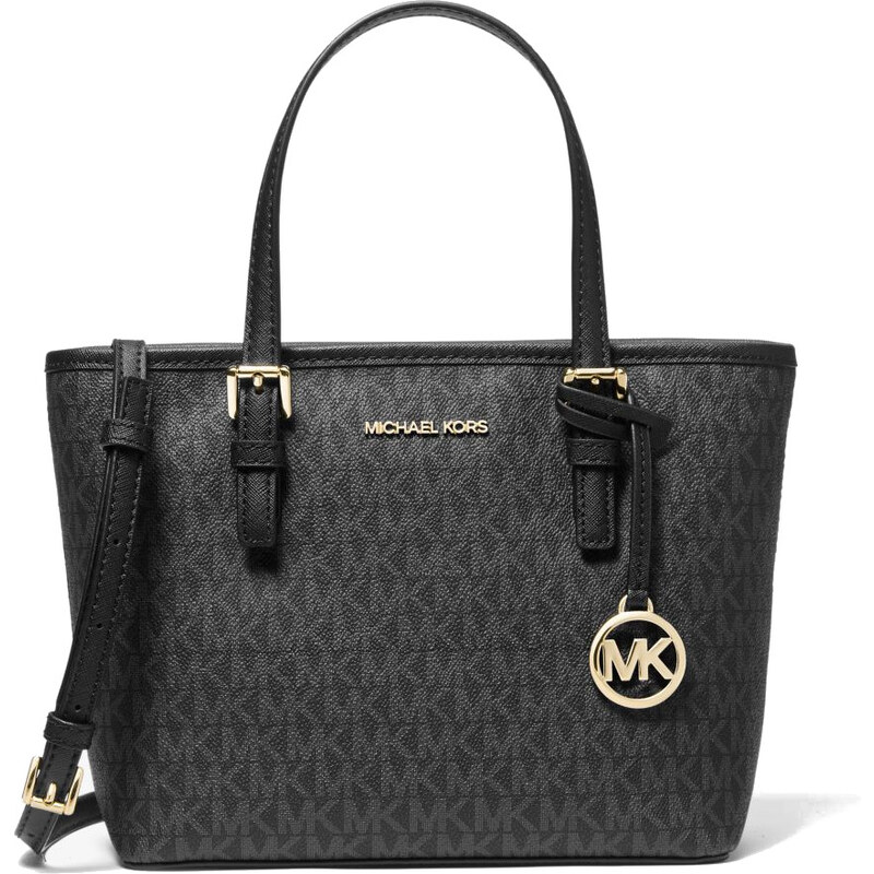 Michael Kors Jet Set Travel Extra-Small Logo Top-Zip Tote Bag Black 30133364