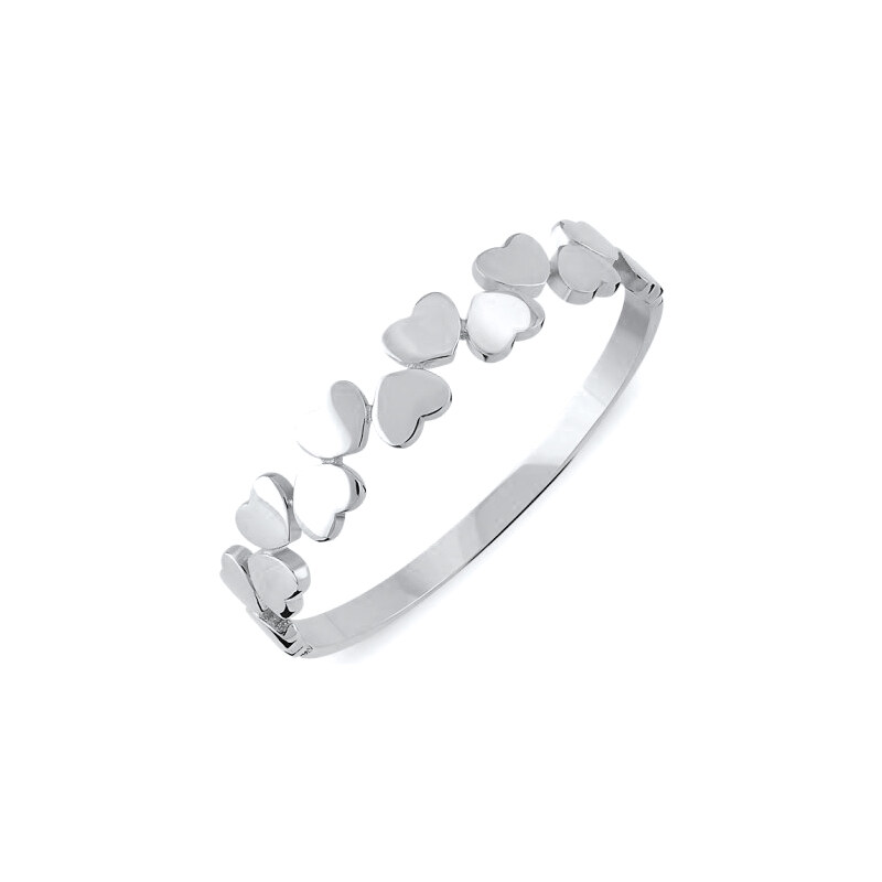 Lillian Vassago Prsteň z bieleho zlata so srdiečkami LLV06-GR055W 41303364