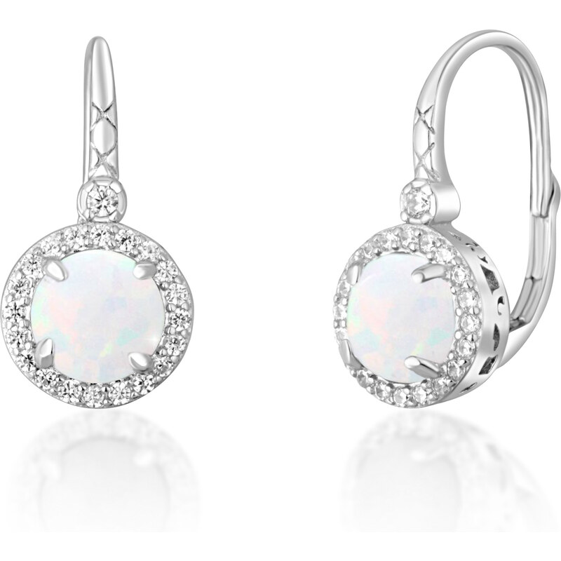 JVD Očarujúce strieborné náušnice s bielymi opálmi SVLE0412SH2O100 66591596