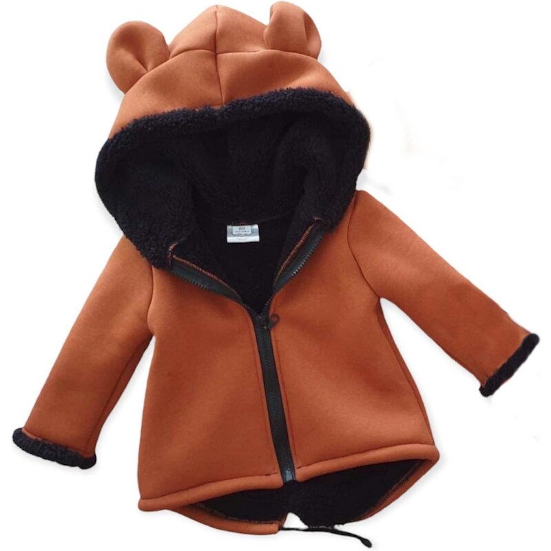ZuMa Style Chlapčenská bunda karamelová s barančekom - 62, Karamel
