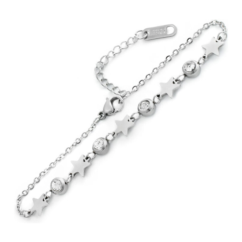 BM Jewellery Dámsky náramok z chirurgickej ocele hviezdy S11217045 31319076