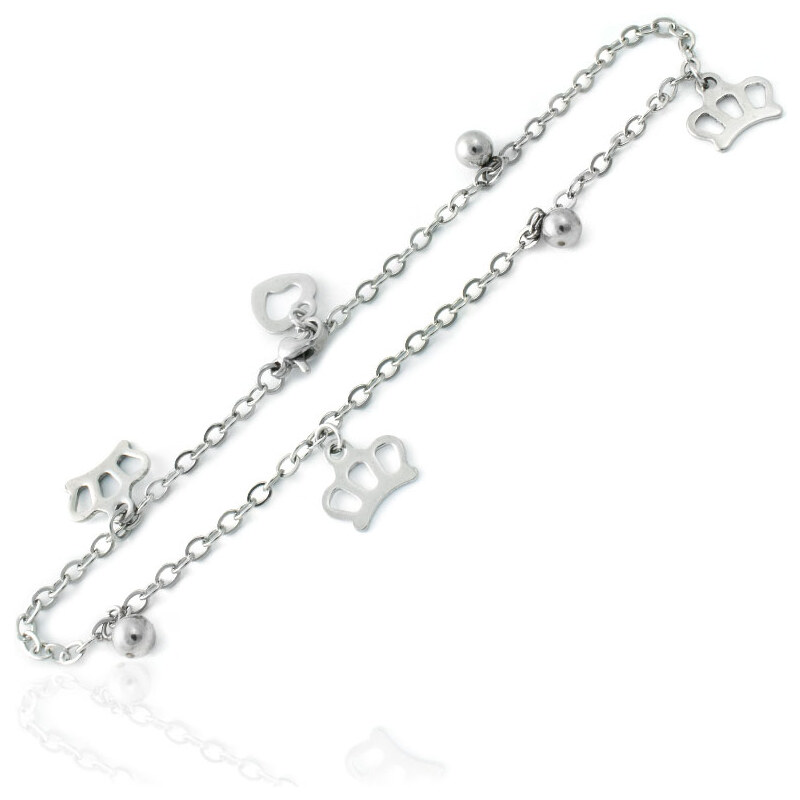 BM Jewellery Dámsky náramok z chirurgickej ocele koruna S11221050 31319078