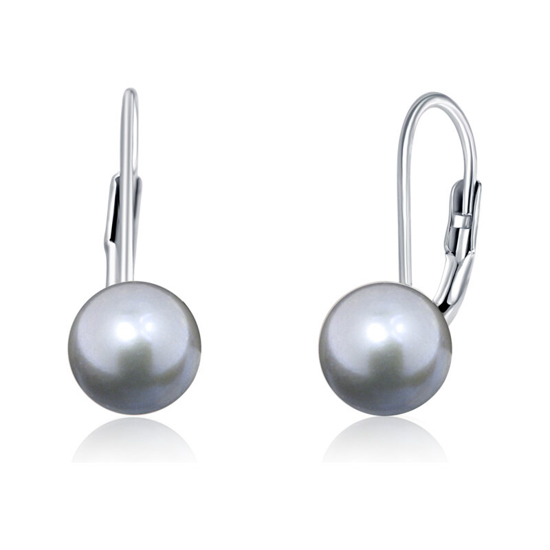 JVD Strieborné náušnice s pravými šedými perlami SVLE0476XD2P6 0,9 cm 66592546