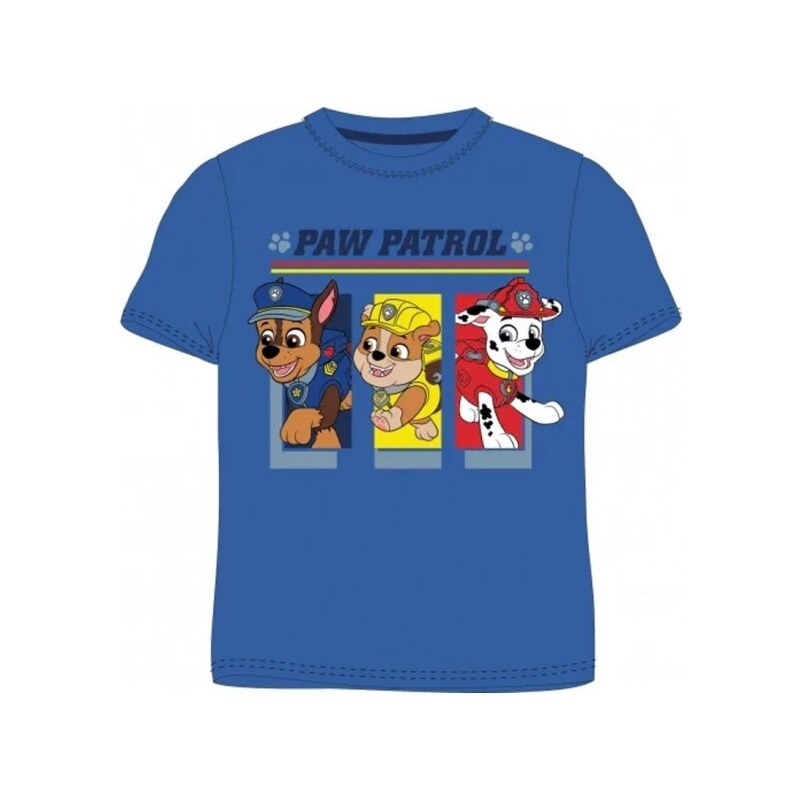 SpinMaster Chlapčenské bavlnené tričko s krátkym rukávom Tlapková patrola - modré