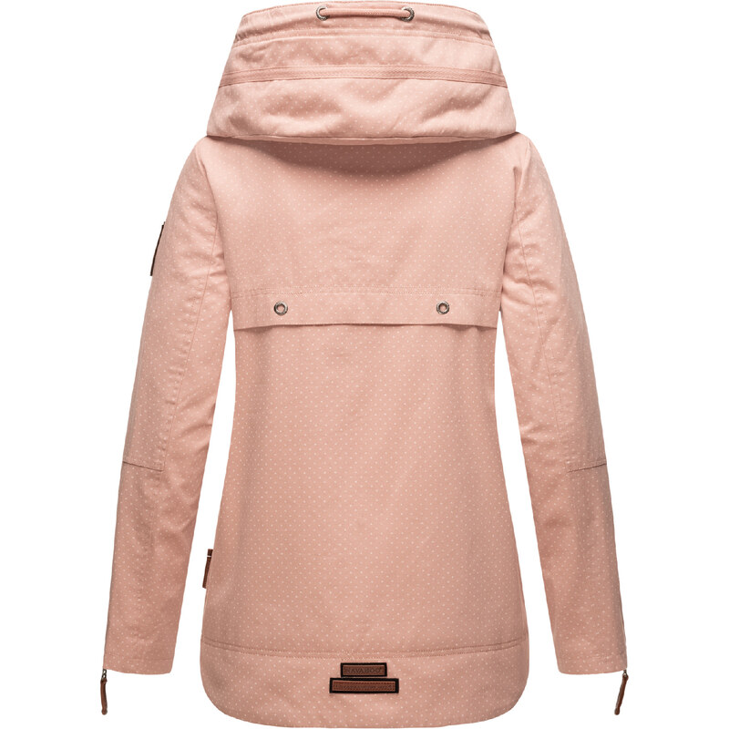 Jarná-jesenná bunda s kapucňou s potlačou Wekoo Marikoo - LIGHT ROSE WP
