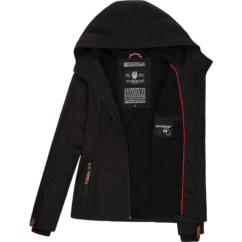 Dámska outdoorová bunda s kapucňou Brombeere Marikoo - BLACK
