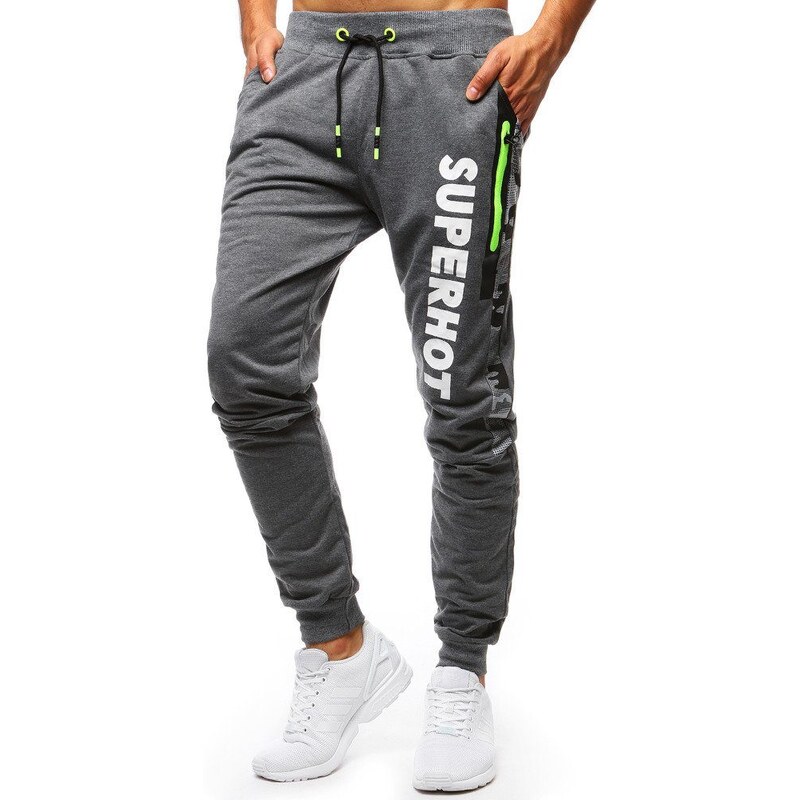 Buďchlap Antracitové tepláky s maskáčovým pásom 30186341