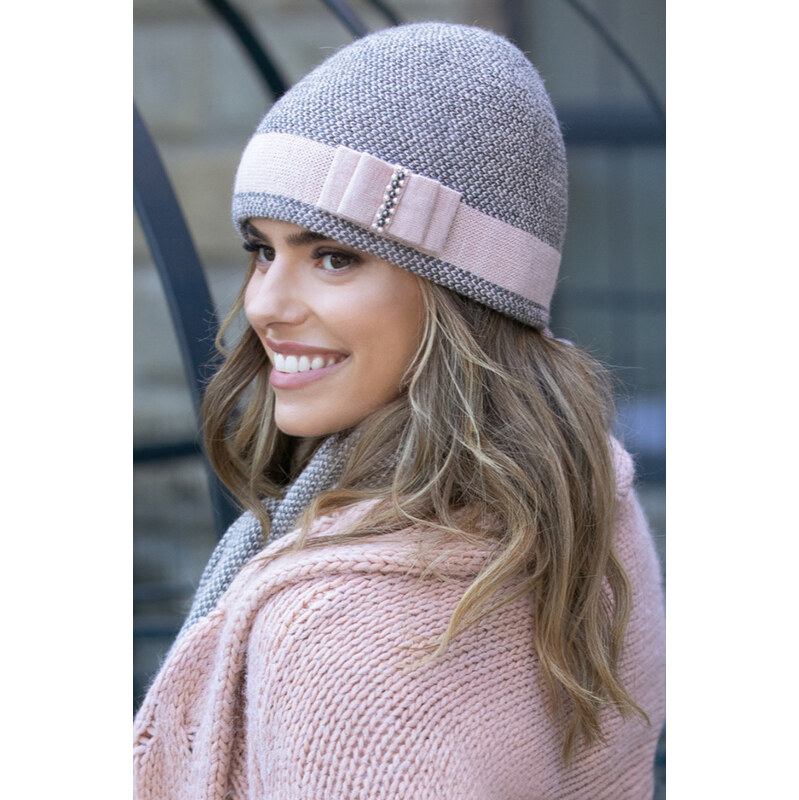 Kamea Ružová elegantná dámska čiapka na zimu Megan, Farba ružová 66399648