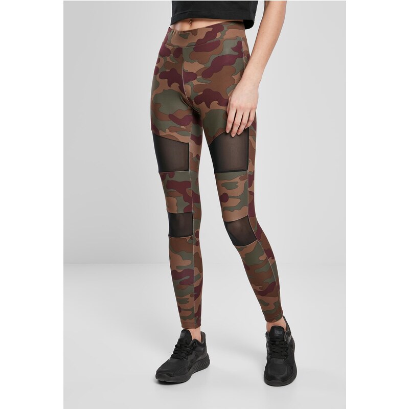 Urban Classics Camo Tech Mesh Womens Redwood Camouflage Leggings 52448853