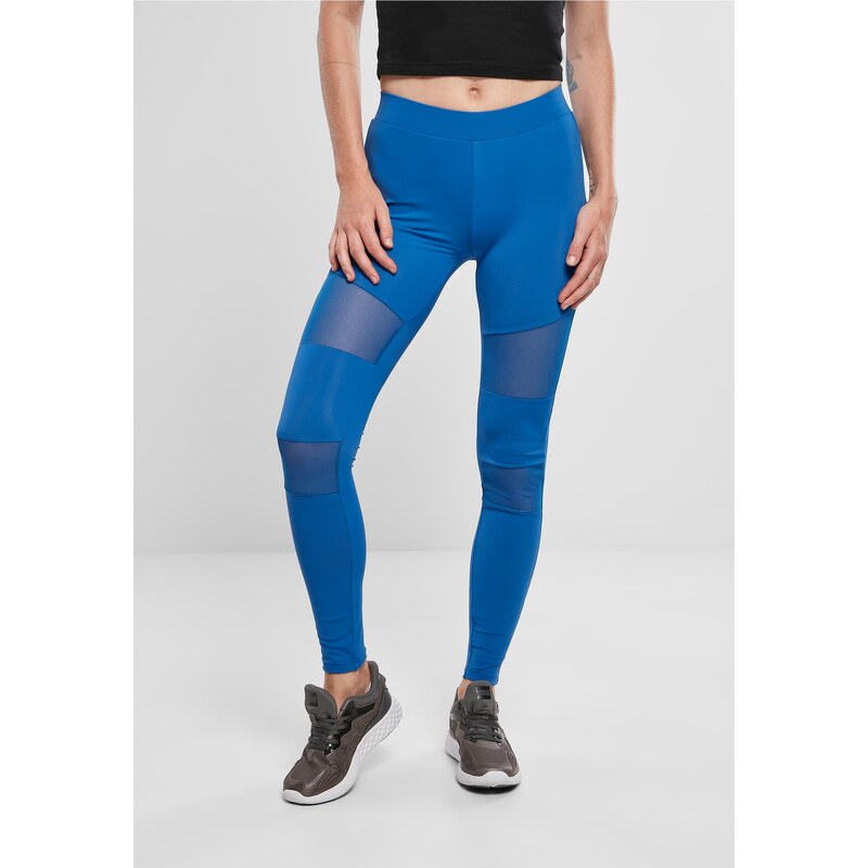 Urban Classics Womens Tech Mesh Leggings in a sporty blue color 61026991