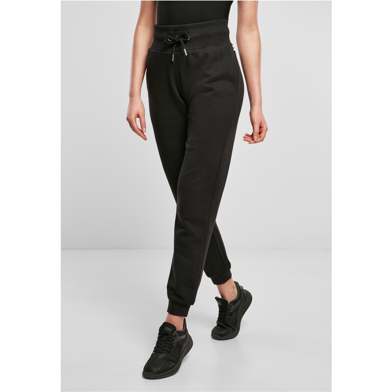 Urban Classics Womens Organic High Waist Sweat Pants Black 58233298