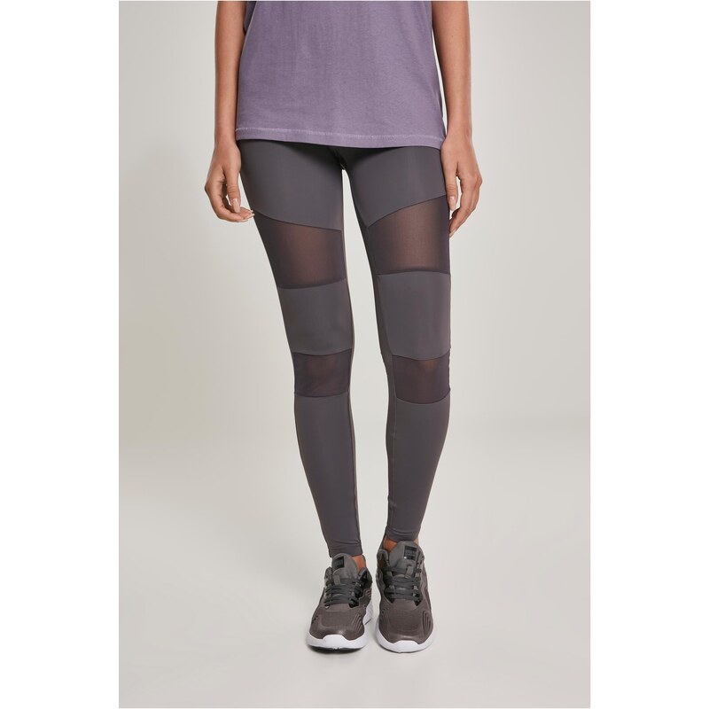 Urban Classics Womens Tech Mesh Leggings - Dark Grey 50648189